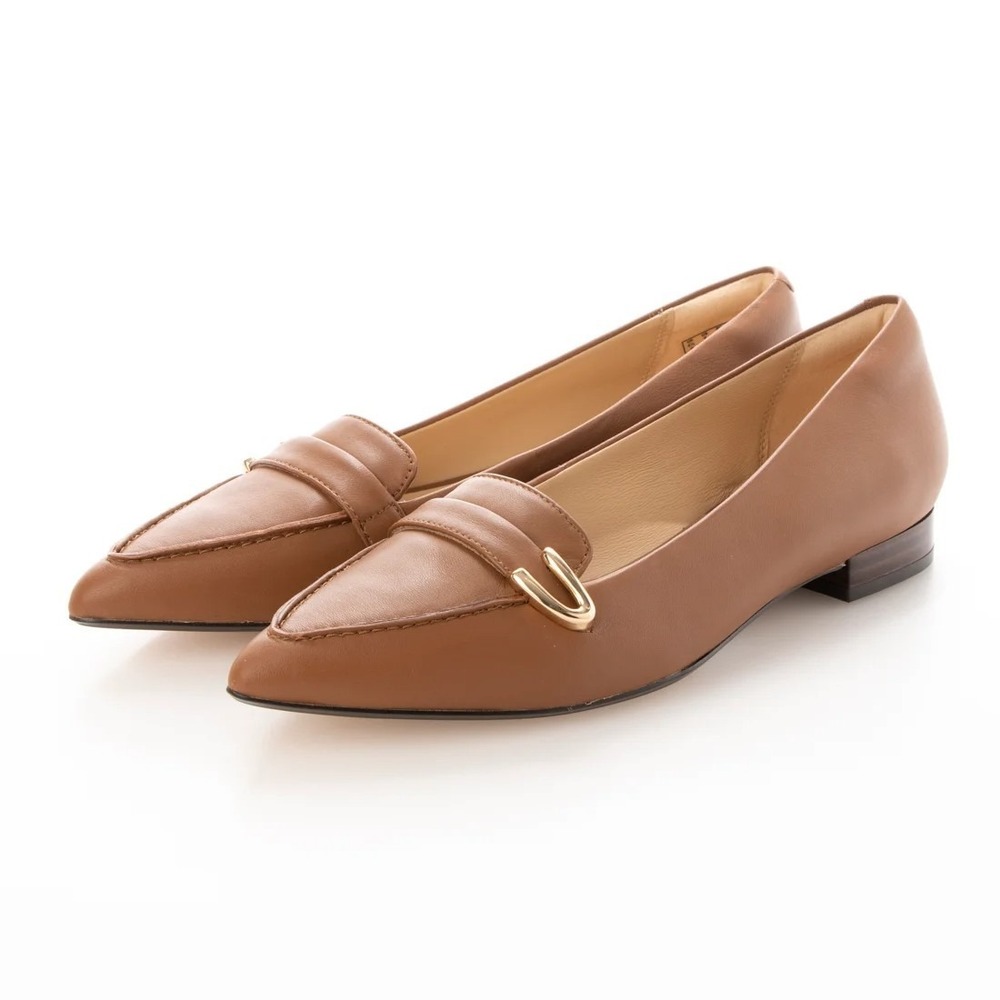 Clarks® (Women's 7.5 M) Laina 15™ Buckle Slip-On Loafer in Dark Tan Leather